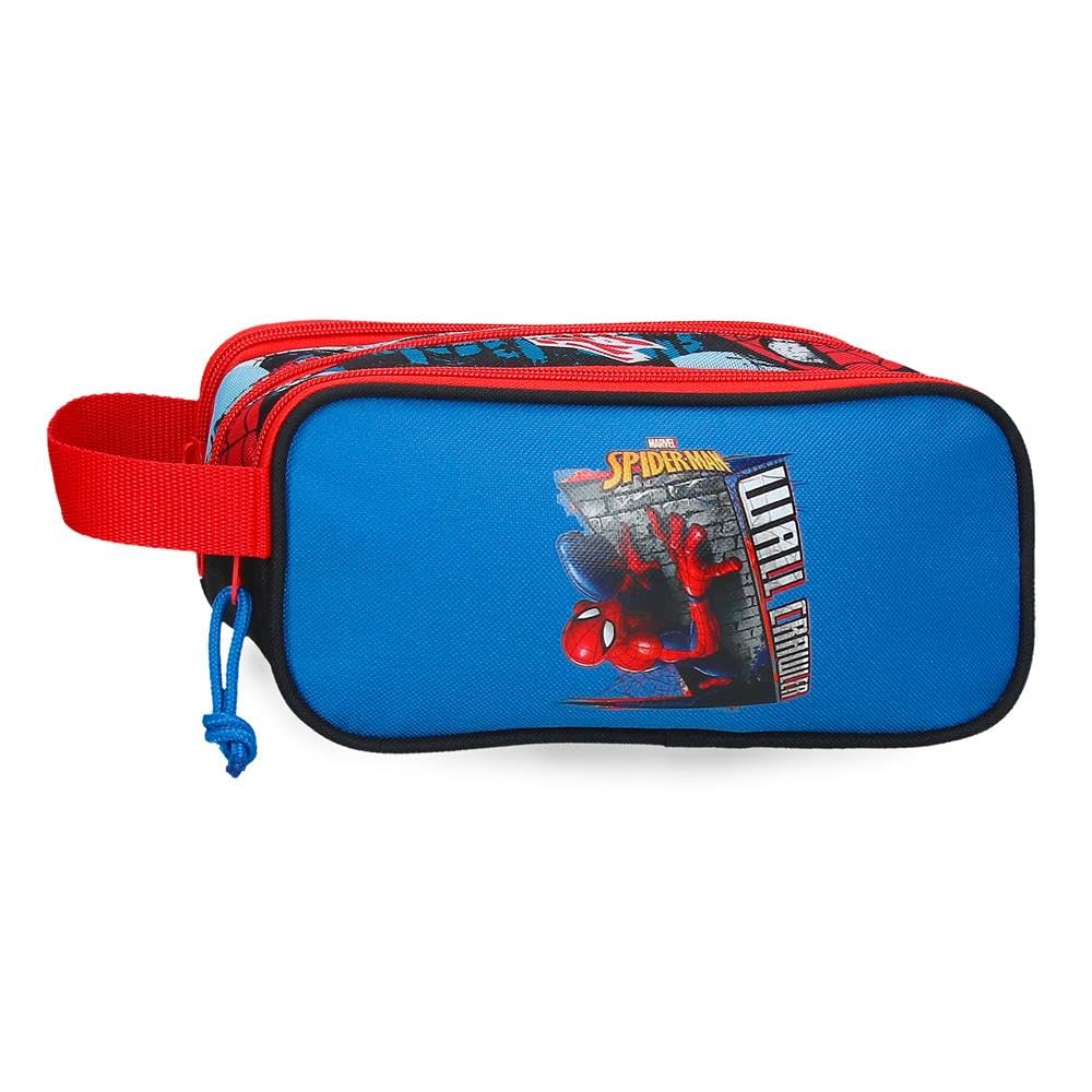 Joumma Marvel Spiderman Wall Crawler Estuche Triple Black 22x10x9 cm Polyester