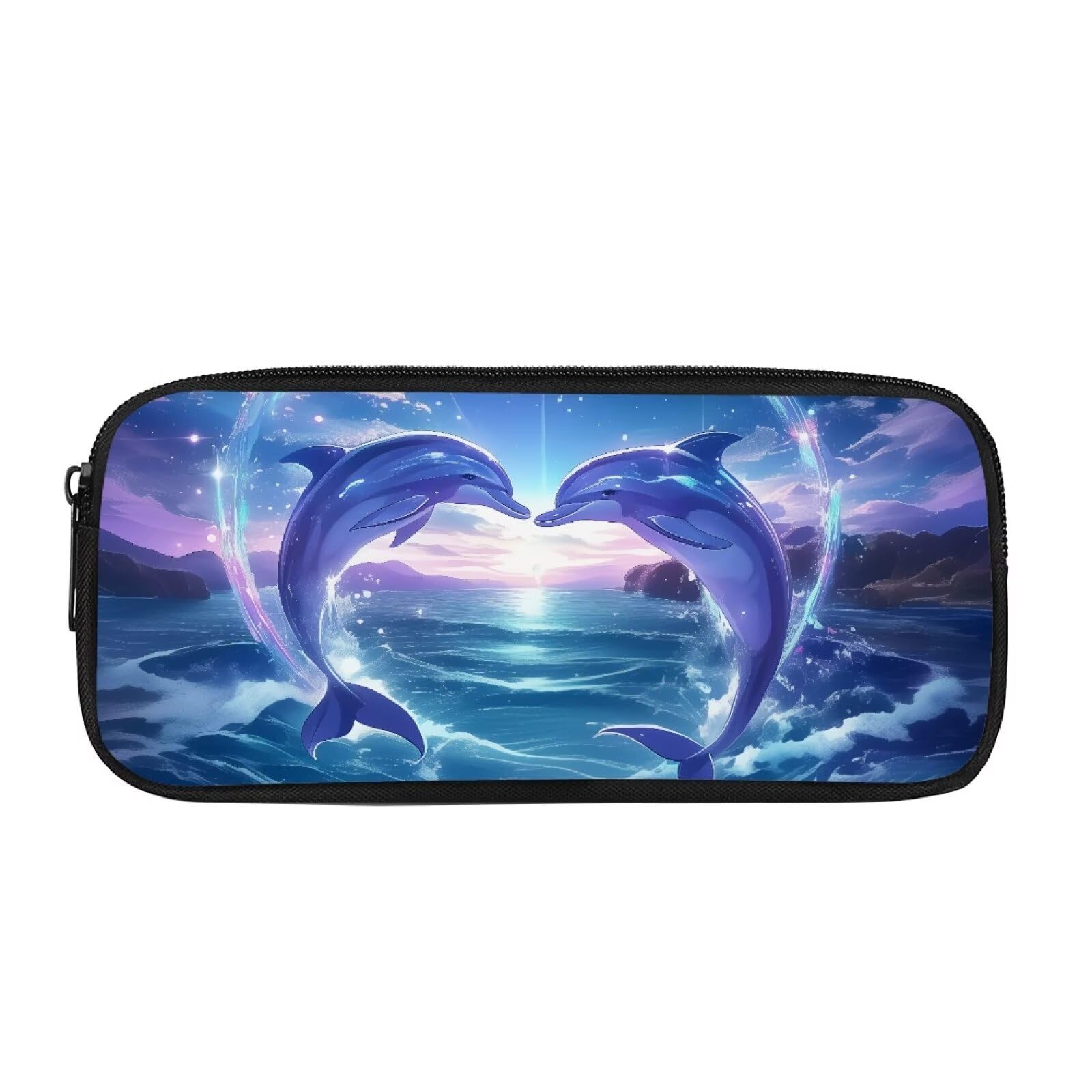 Biyejit Whale Pencil Case Kids Pen Bag Pouch Childrens School Office Classroom Travel Supplies Toiletry Stationery Bag for Teen Boys Girls Back to School Gift — image 1