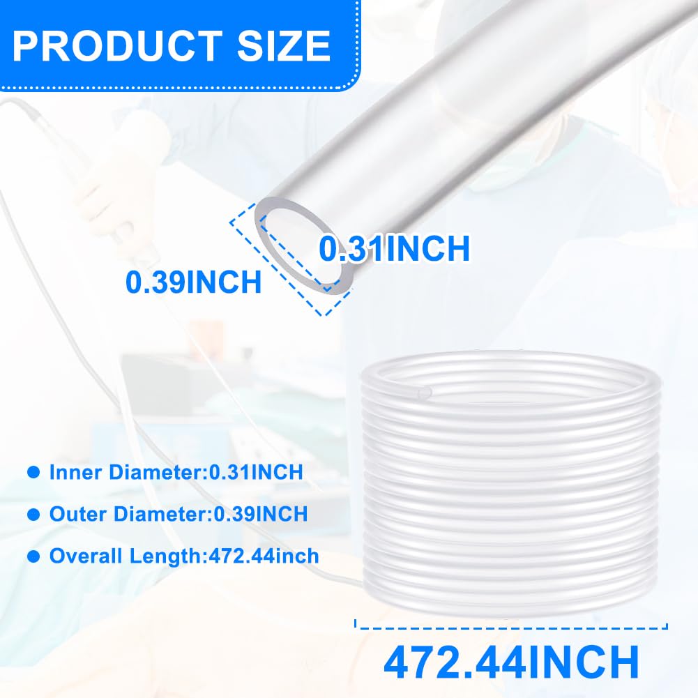 LOMUG Tuyau en PVC - Diamètre intérieur : 8 mm - Tuyau en plastique pour aquarium - Tuyau de carburant - Tuyau à condensation - Longueur : 12 m