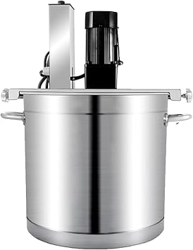 Electric Jam Mixer, 20l,25l,40lautomatic Pot Stirrer Mixer, Stainless Steel Automatic Mixer Machine With 4-Blade Mixing Scraper, For Soup Chili Sauce Beverage Jam Porridge,20L