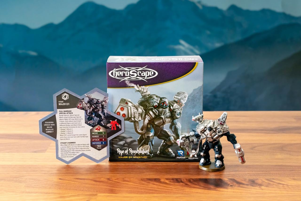 Renegade Heroscape: Major Q11 | Contains 1 Fully Painted Miniature | Highly Detailed, Fully Assembled | Ages 14+