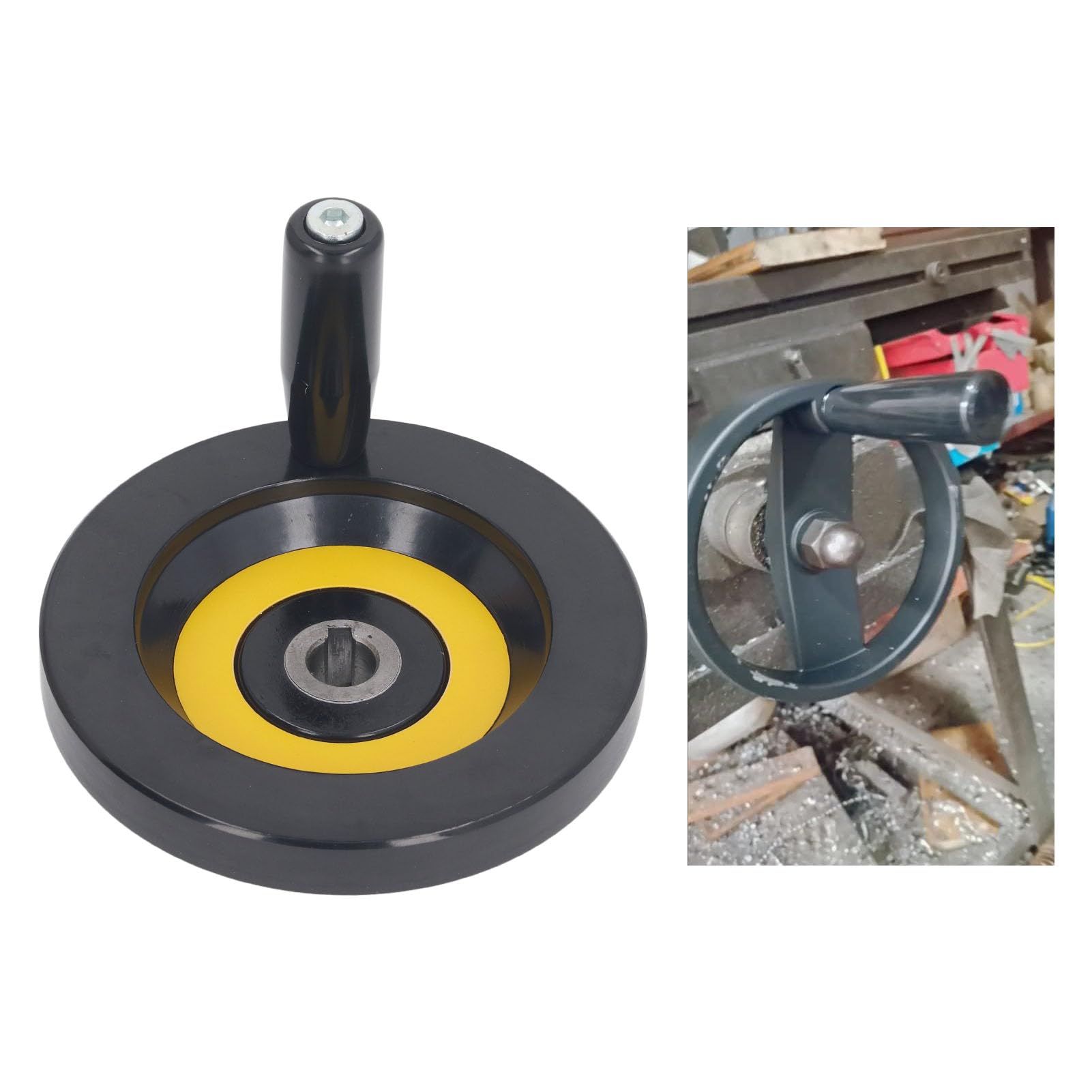 Back Handwheel 12x125mm Machine Tool Handwheel with Handle Back Hand Wheel for Lathe Milling Grinding Machines