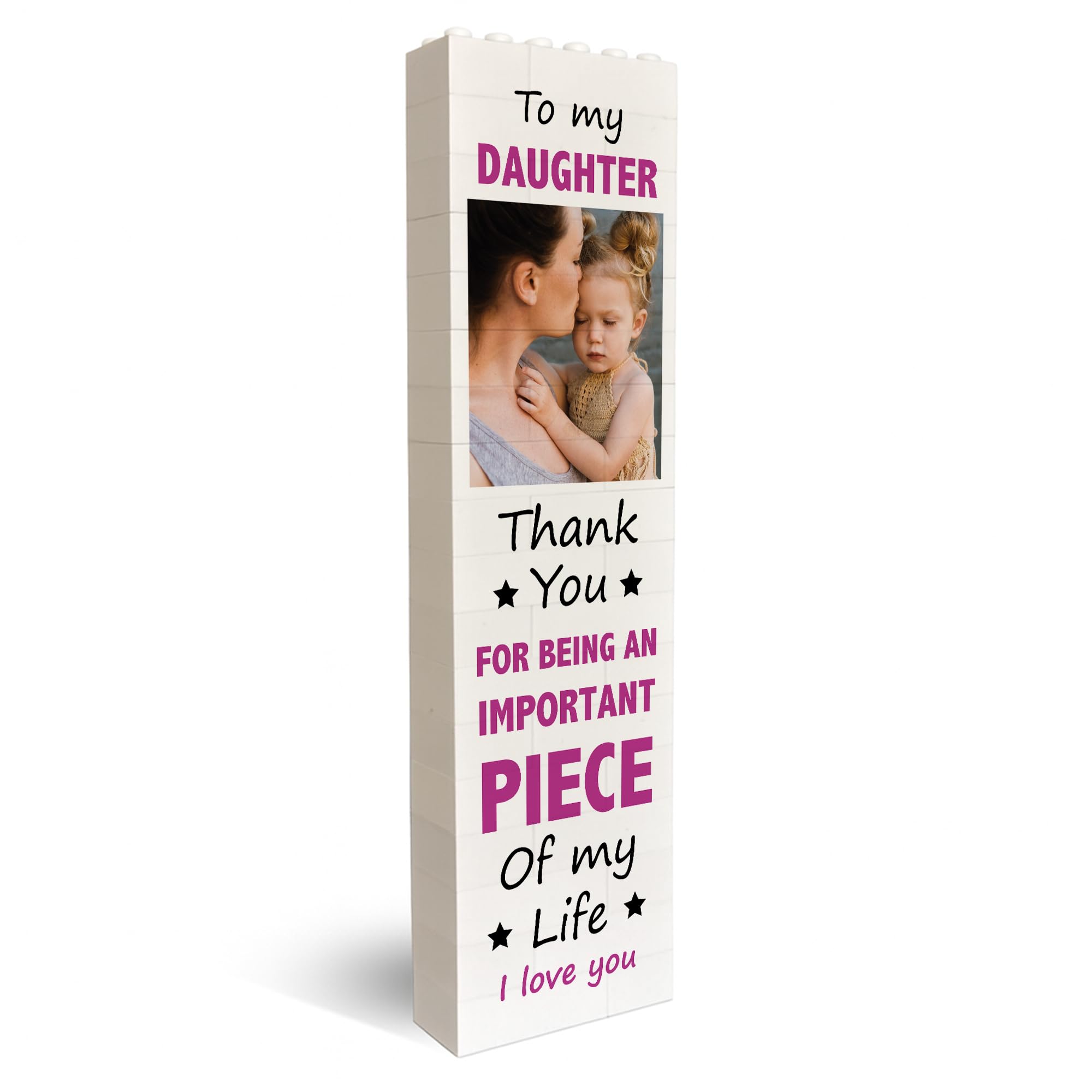 RED OCEAN Personalised Daughter Daughter Birthday From Mum and Dad Custom Photo Brick Block Christmas For Her Girls