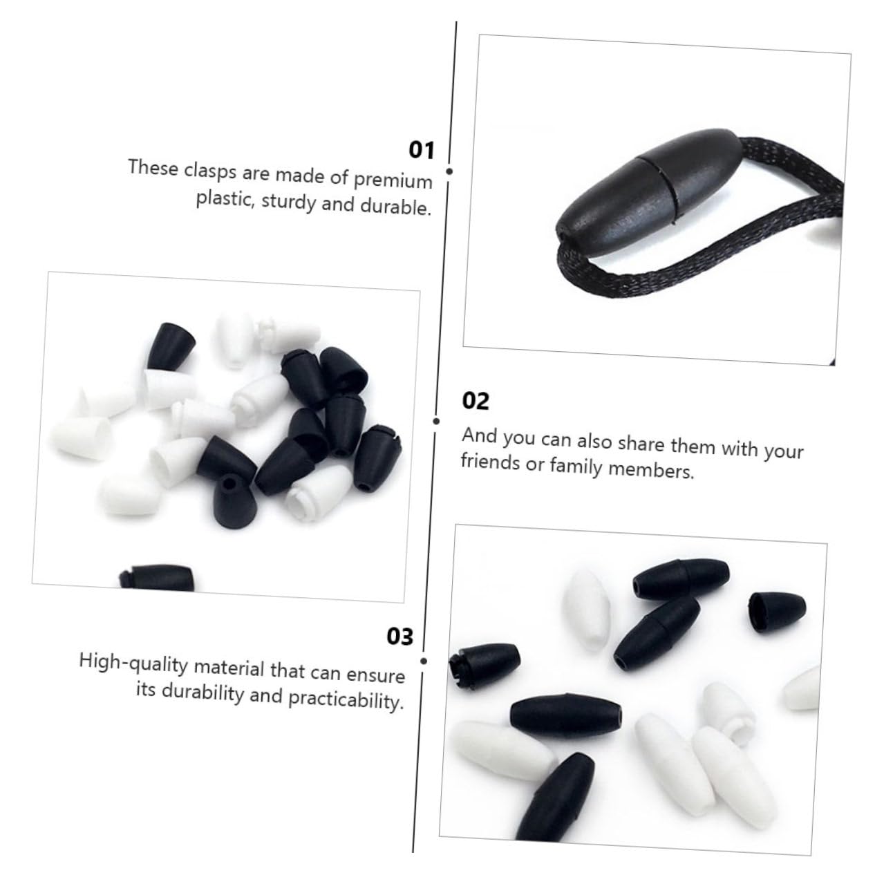 SHINEOFI 400piezas Lanyard Safety Clasps Conectores De Plástico Para Proyectos Correas De Seguridad Para Collares y Pulseras Diseño Práctico y Versátil
