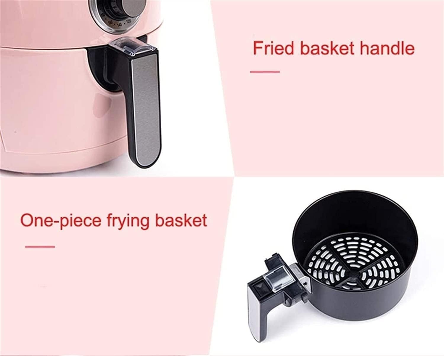 Compact Air Fryer Healthy Cooking 2.5L Nonstick Minute Timer Auto Shutoff BPA - Free 1200W
