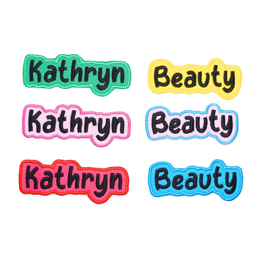 Custom 2pcs Personalized Embroidered Patch Unique Form Tag Badge for Jackets, Hats, Belts, Back Patches, Cool Patches for Clothes with Iron Backing and Hook and Loop Backing Fastener