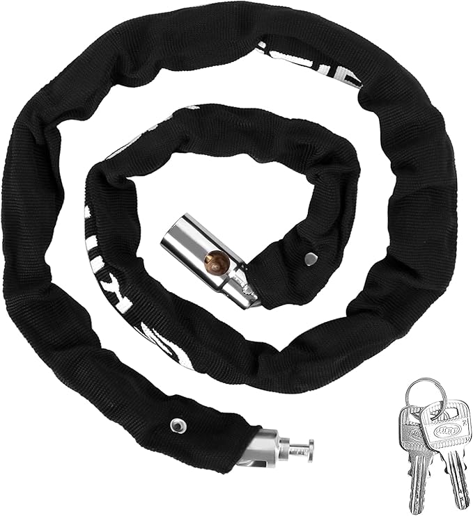 Bike Chain Locks Heavy Duty Bicycle Lock with 2 Keys, AntiTheft