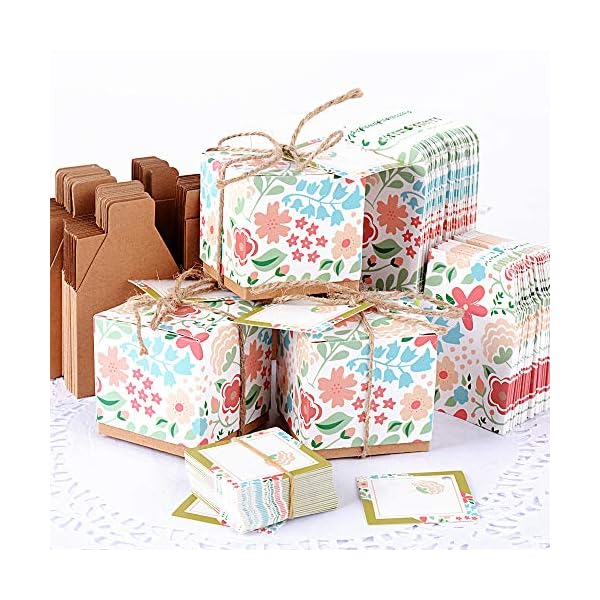 BUONDAC 50pcs Cajas Cajitas Papel de Caramelos Bombones Dulces Galletas Regalos Recuerdos Detalles para Invitados de… - Imagen 5