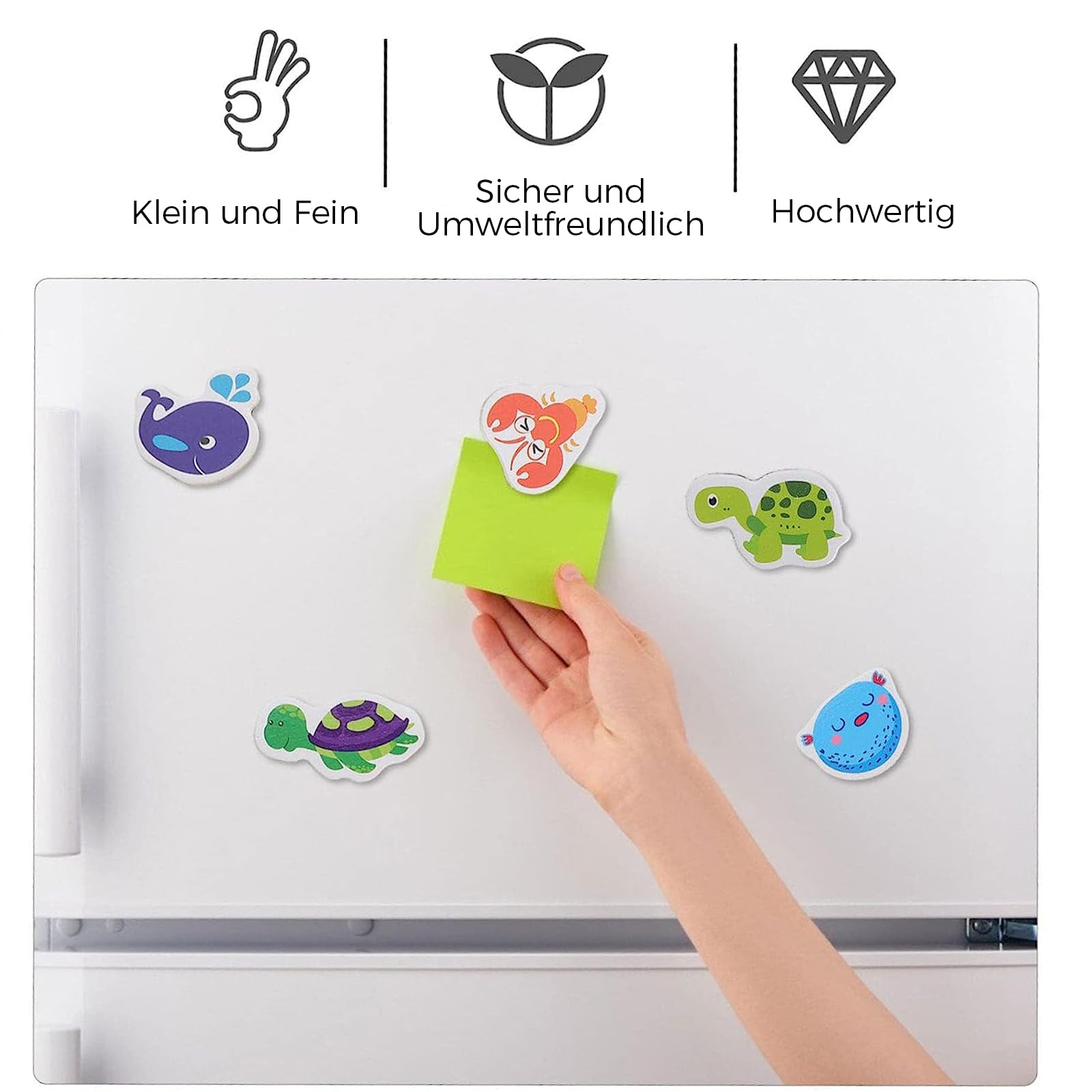 VIKY® Dierenkoelkastmagneten, 36 stuks, voor kinderen, magneten, koelkast met opbergdoos, dieren-koelkastmagneten, decoratieve magneet voor magneetbord, prikbord, whiteboard VIKY® Dierenkoelkastmagneten, 36 stuks, voor kinderen, magneten, koelkast met opbergdoos, dieren-koelkastmagneten, decoratieve magneet voor magneetbord, prikbord, whiteboard