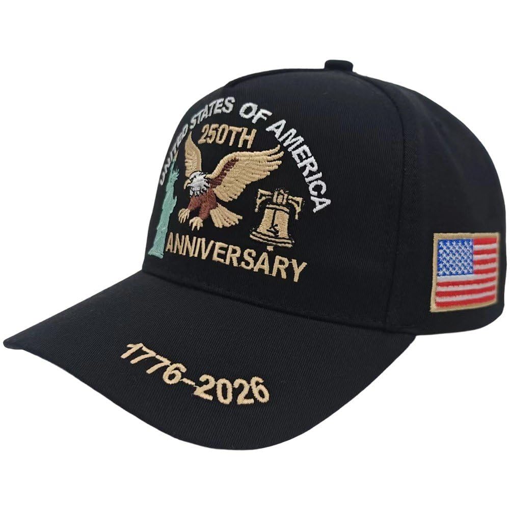 Sslvya Usa 250th Anniversary Hat, 1776-2026 American 4th of July Patriotic Hat Adjustable Baseball Cap for Men Women
