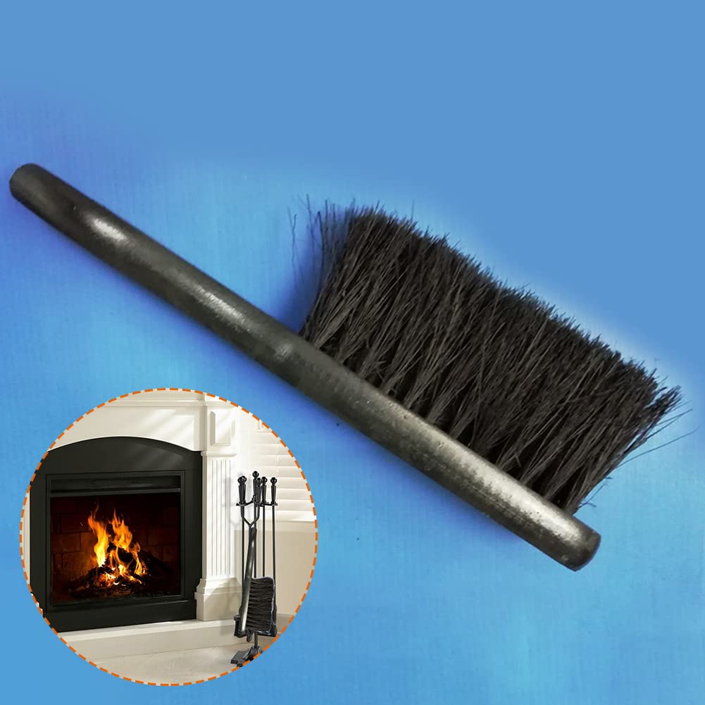 HpLive 2 stuks haardborstel, 28 cm houten handvat, vorm borstelkop, open haard, haard, reinigingsgereedschap HpLive 2 stuks haardborstel, 28 cm houten handvat, vorm borstelkop, open haard, haard, reinigingsgereedschap