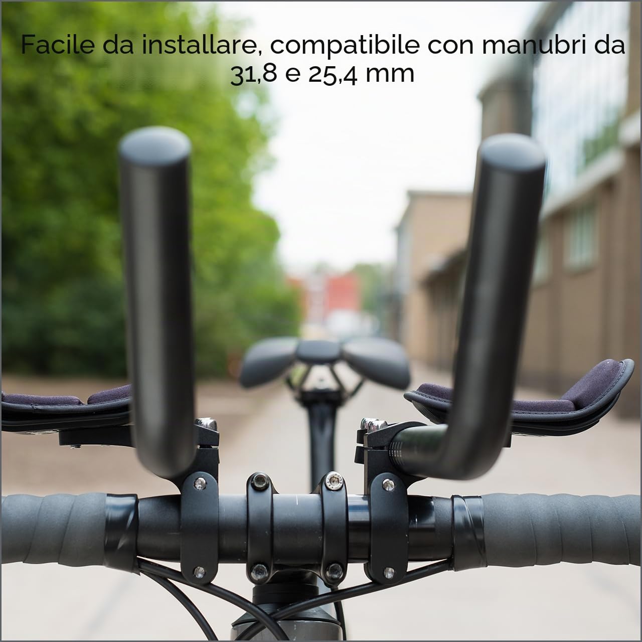 Bbb Cycling AeroMax BHB-60, Manubrio Aerodinamico per Bici da Strada Extra Lungo J-Bend Unisex-Adulto, Nero, Taglia Unica