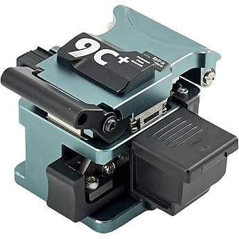 9C+ Fiber Cleaver Fiber Cutter with Automatic Rotating Blade One-Handed Operation Fiber Cutter with Aluminum Alloy Material 24 Splitting Points 48000 Times Split