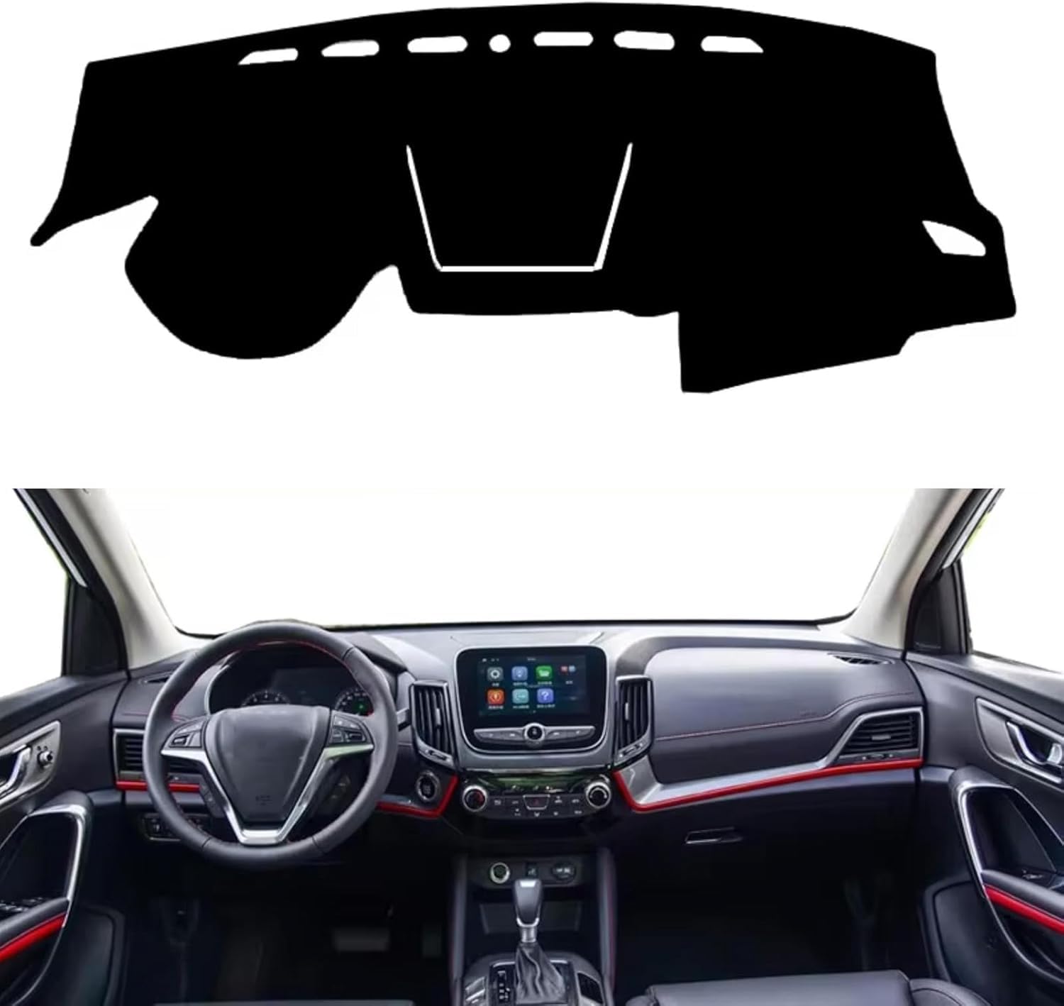DdaiXQ Car Dashboard Mat For Changan CS55 2017-2019, Anti Slip Anti Glare Dustproof Dashboard Cover Pad Protector Dash Cover Sunshade Dashmat
