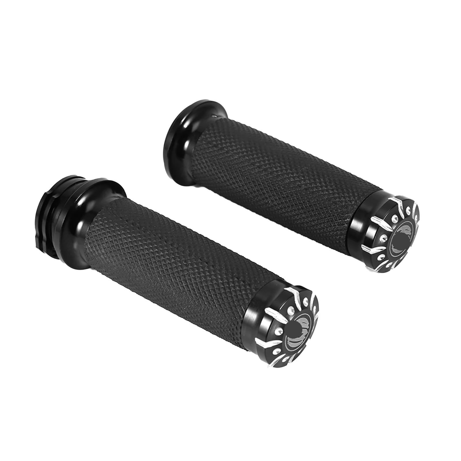 Moto Paire poignées Guidon Poignées de Guidon Moto 1 Pouce pour Softail Chopper Noir pour VRSC XL XR pour Dyna pour 96-07 pour Touring