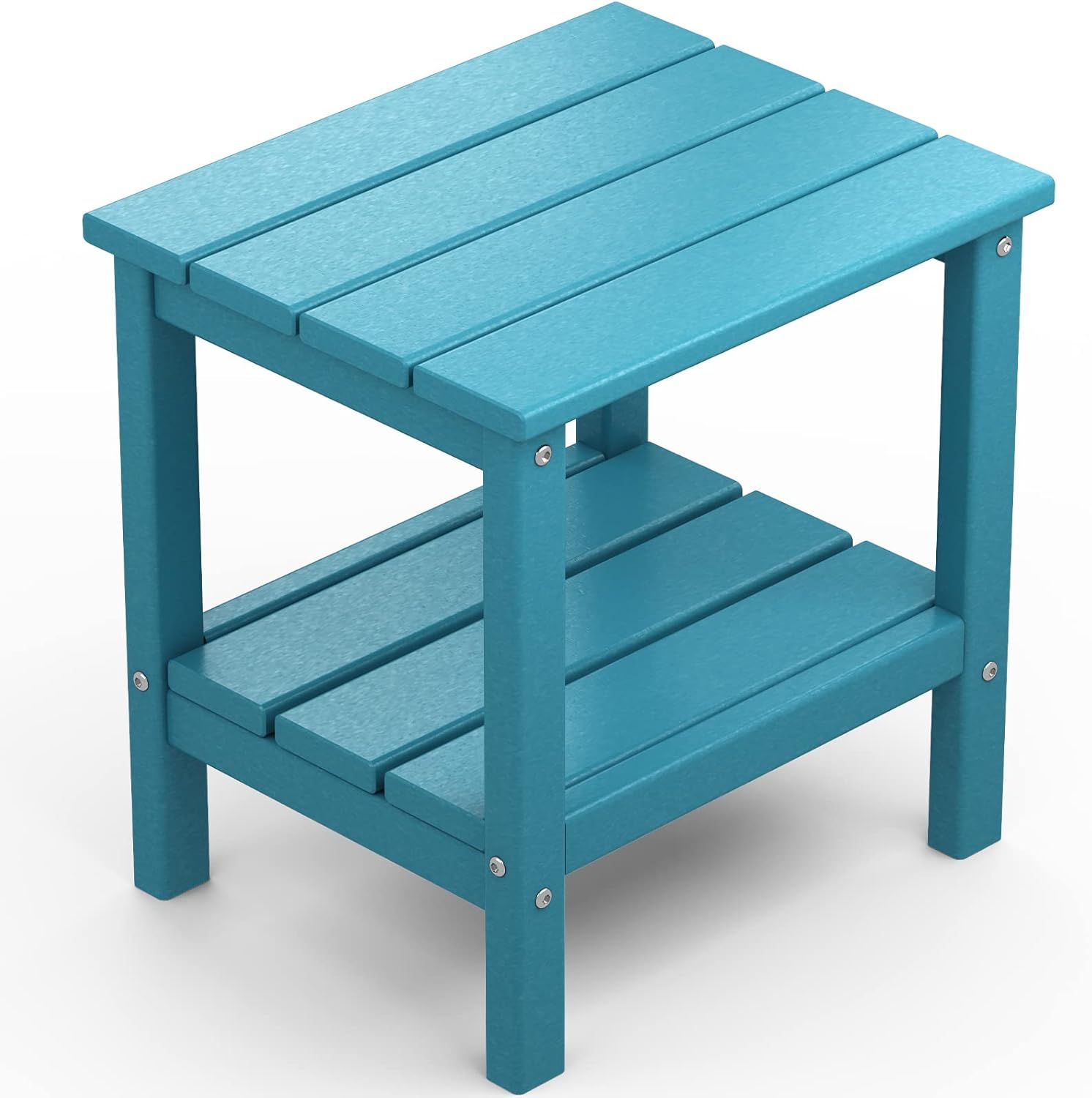 KINGYES Double Side Table, Adirondack End Table- Aquamarine Blue