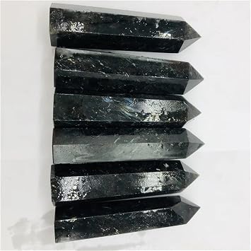 AtkitS Crystal Natural Astrophyllite Obelisk Crystal Wand Quartz Gemstone Point Size 1kg