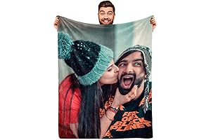 DayOfShe Personalized Photo Blankets for Boyfriend _Personalized Gifts for Boyfriend_