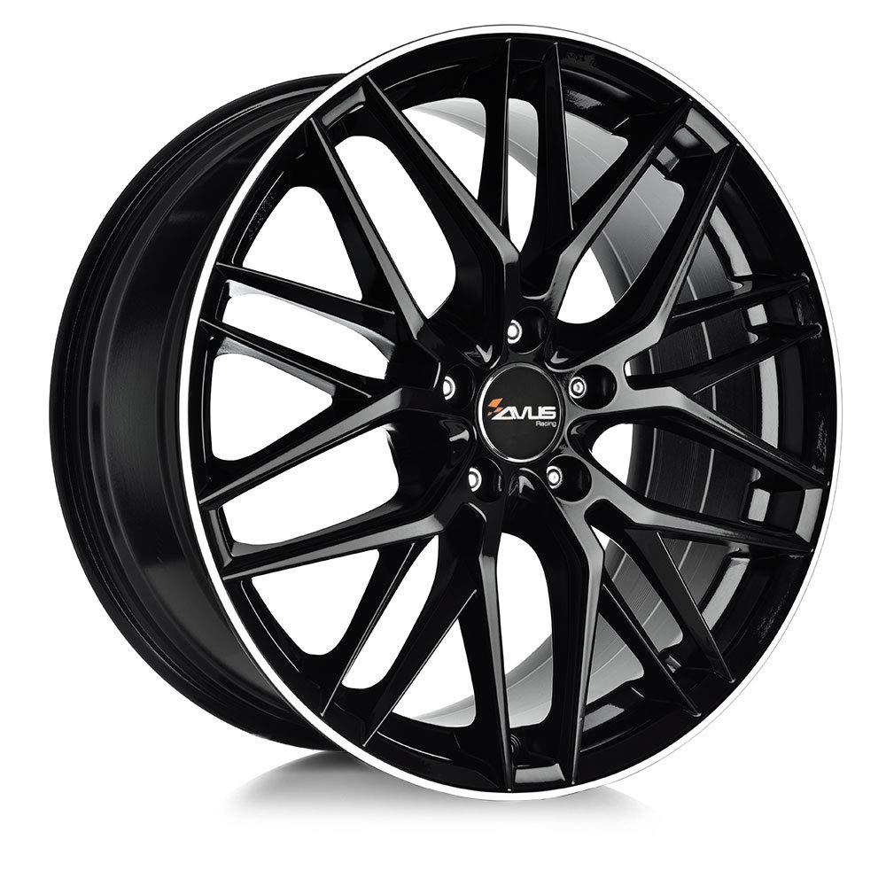 AF19 1 CERCHIO IN LEGA NAD 8x18 5x112 ET35 66,6 BLACK POLISHED LIP MADE IN ITALY