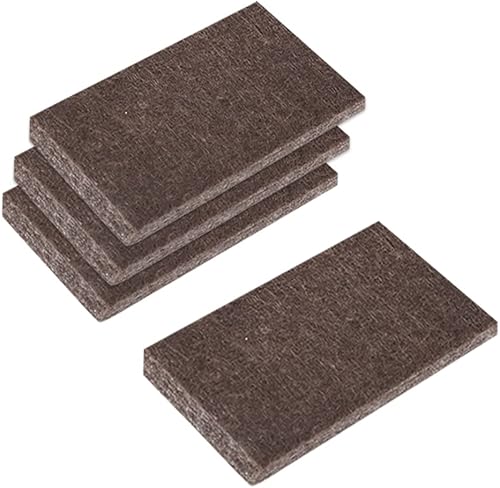 uxcell Almohadillas de fieltro para muebles, 1.5 pulgadas x 1 pulgada, autoadhesivas, cortables, antiarañazos, protectores de suelo cuadrados para