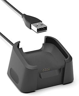 Sinoacc Charger for Fitbit Versa 1/ Versa Lite/Versa SE Replacement Charging Dock Cable for Versa, Versa SE, Versa Lite Smart Watch (3.3ft/1m)