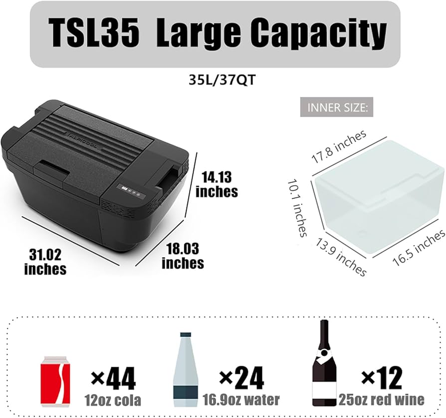 Amazon.com: Alpicool TSL35 Portable Car Refrigerator for Tesla