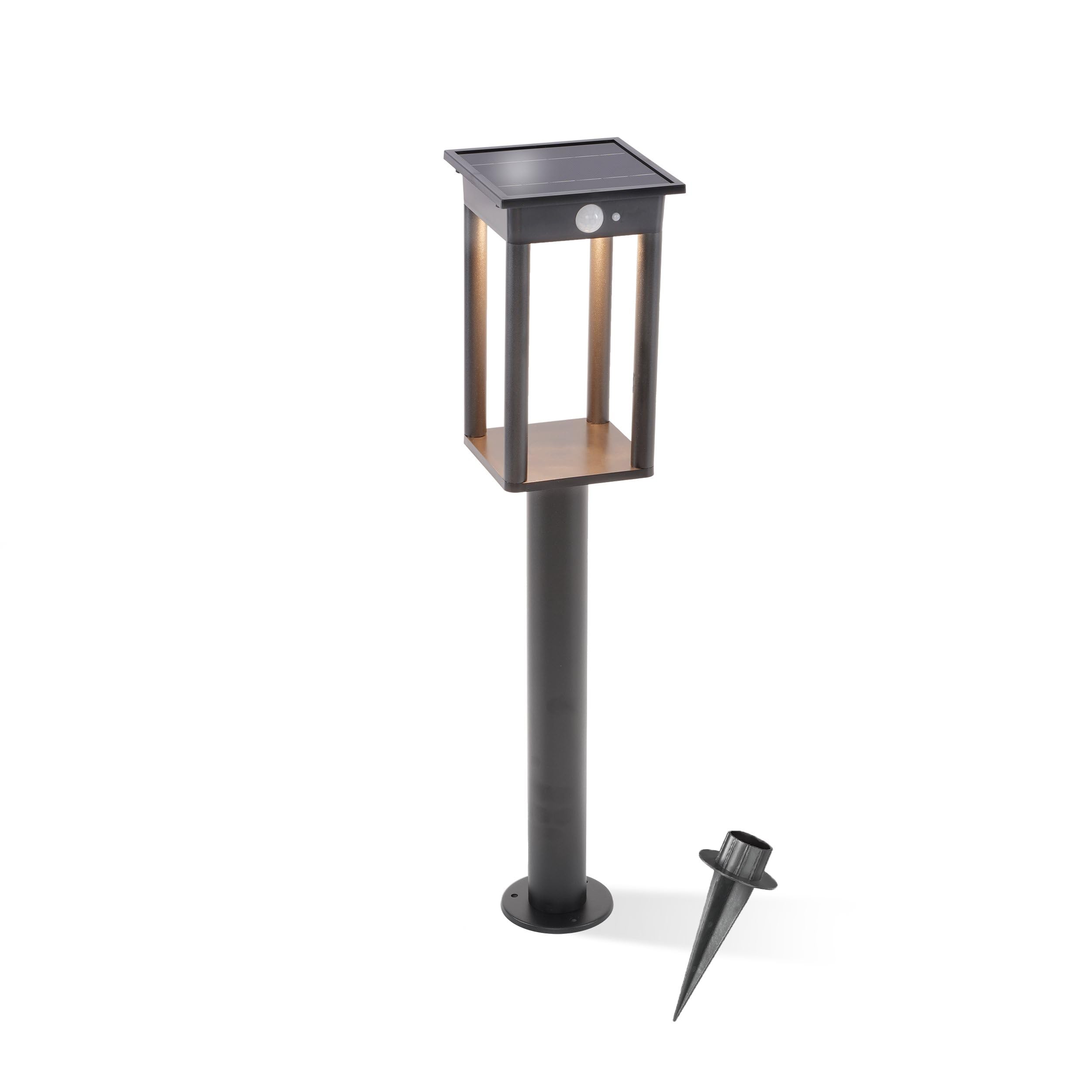Esotec Solar Laterne Standleuchte Wegeleuchte Termoli 66, PIR, ALU 102757