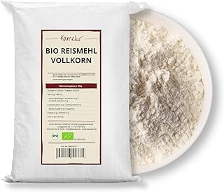 Kamelur Bio Reismehl (25kg) perfekt für Instant Rice Pudding - Vollkorn Bio Reis Mehl als Grundlage für Reispudding