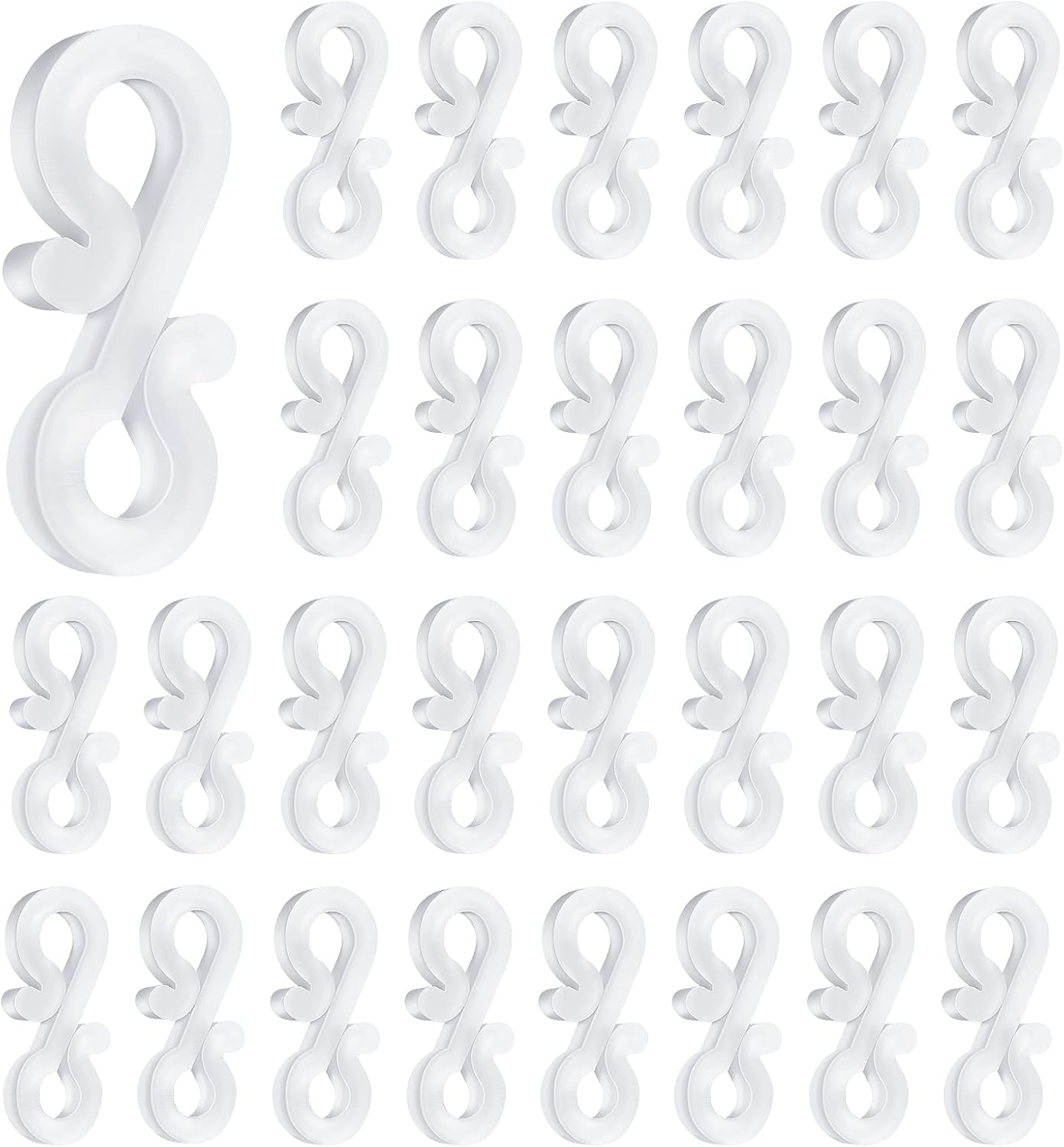 KINBOM 100Pcs SShaped Christmas Hanging Light Gutter Eavestrough Clips