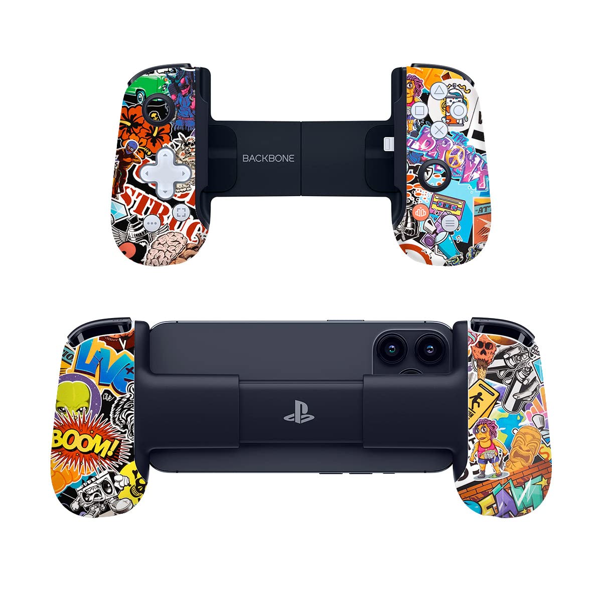 SopiGuard Sticker Skin for Backbone One Controller Full Body Wrap (Stickerbomb)