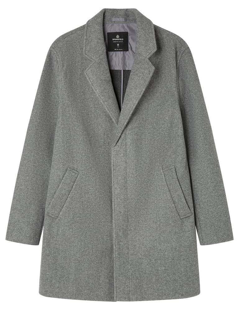 SPRINGFIELD Woolen Effect Coat Capa De Lana Hombre