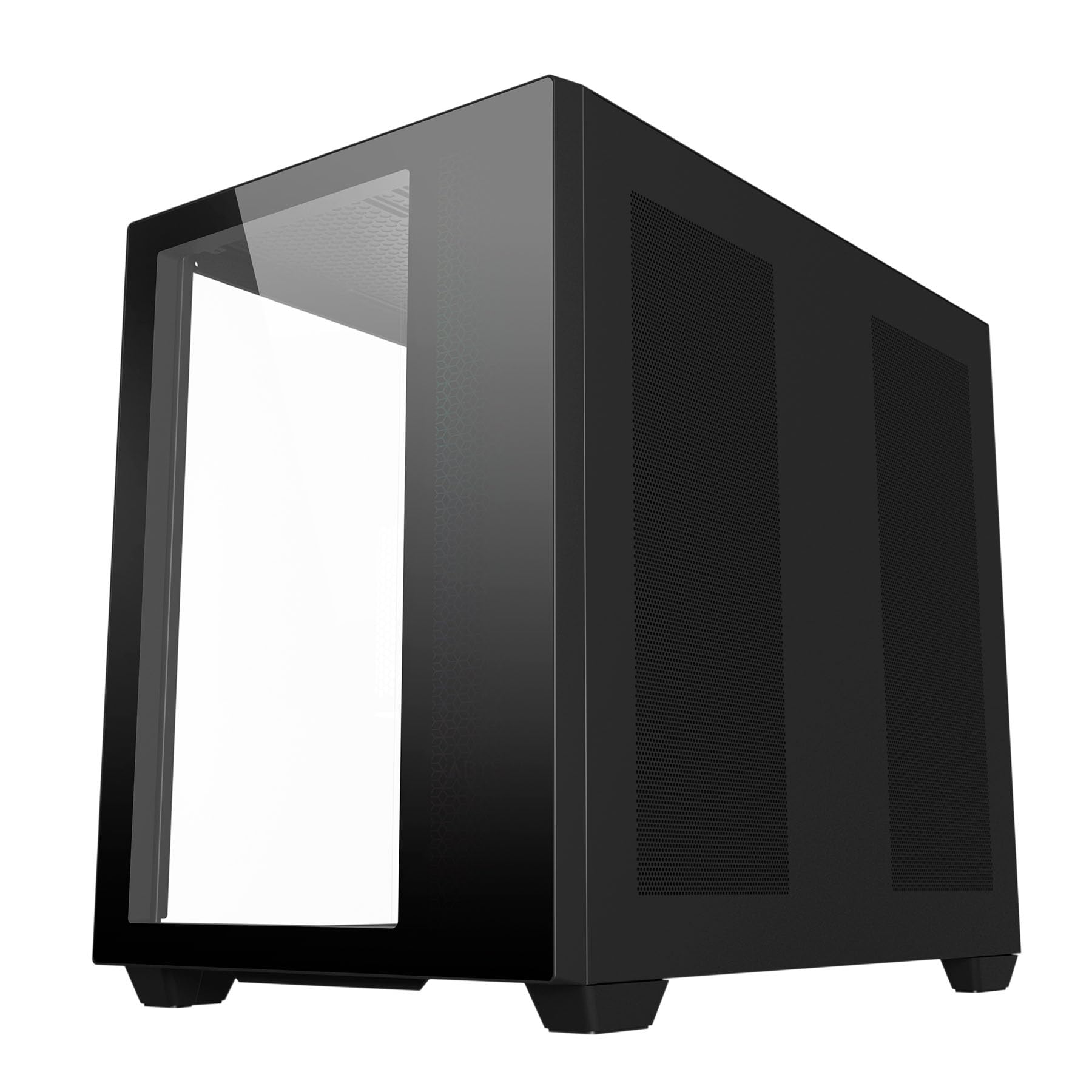 Abysm Gaming Custodia PC Gamer Danube SAVA 285 BX203 Black ATX, con spazio per schede grafiche fino a 410 mm, lato e frontale in vetro temperato, USB-C e ventole ARGB