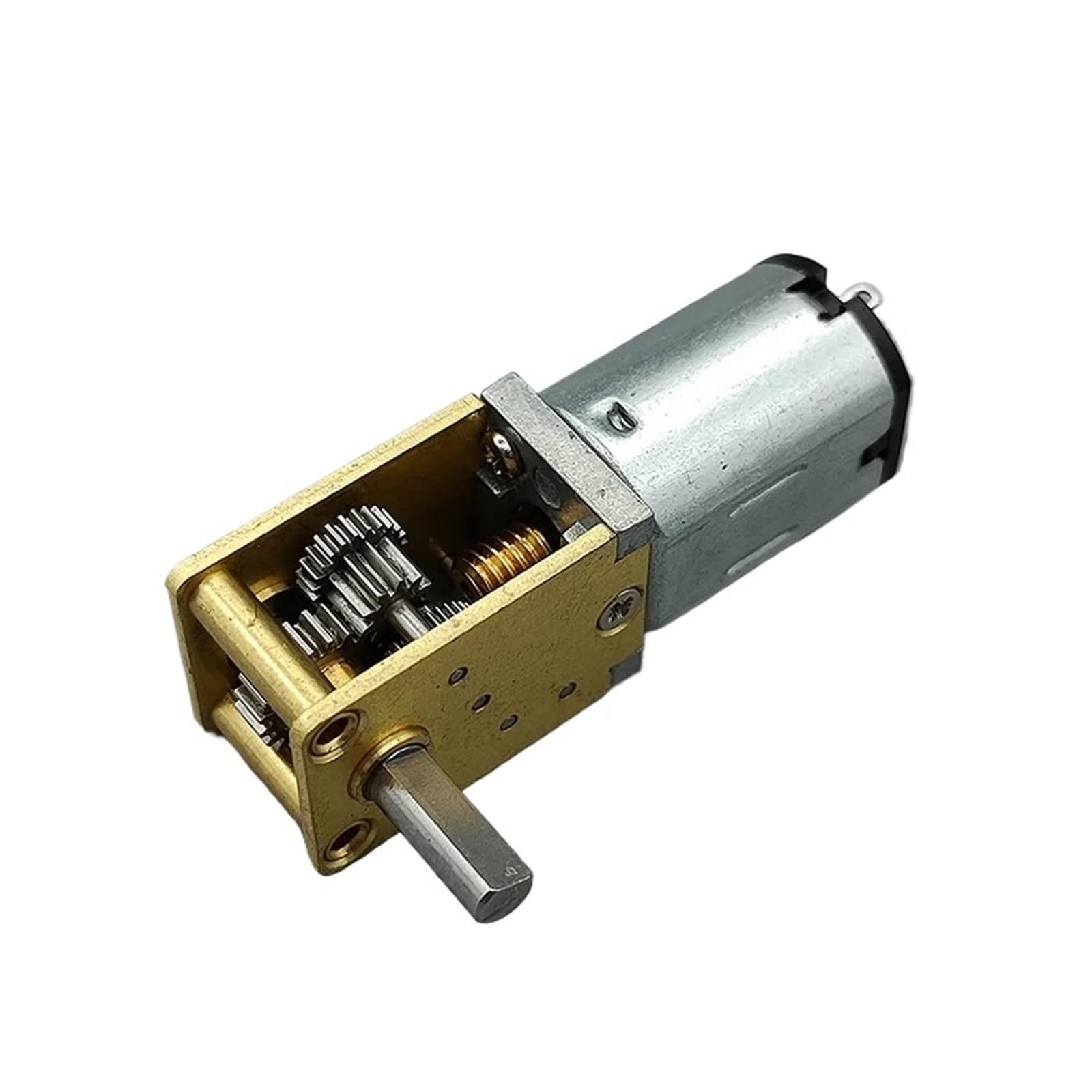 TQSKA N20 Full Metal Gearbox Gear Motor DC 3V 6V 9V 12V 4RPM-381RPM Slow Speed High Torque Worm Gear Motor DIY Smart Car Robot Lock(C 13RPM-53RPM,Dual Shaft)