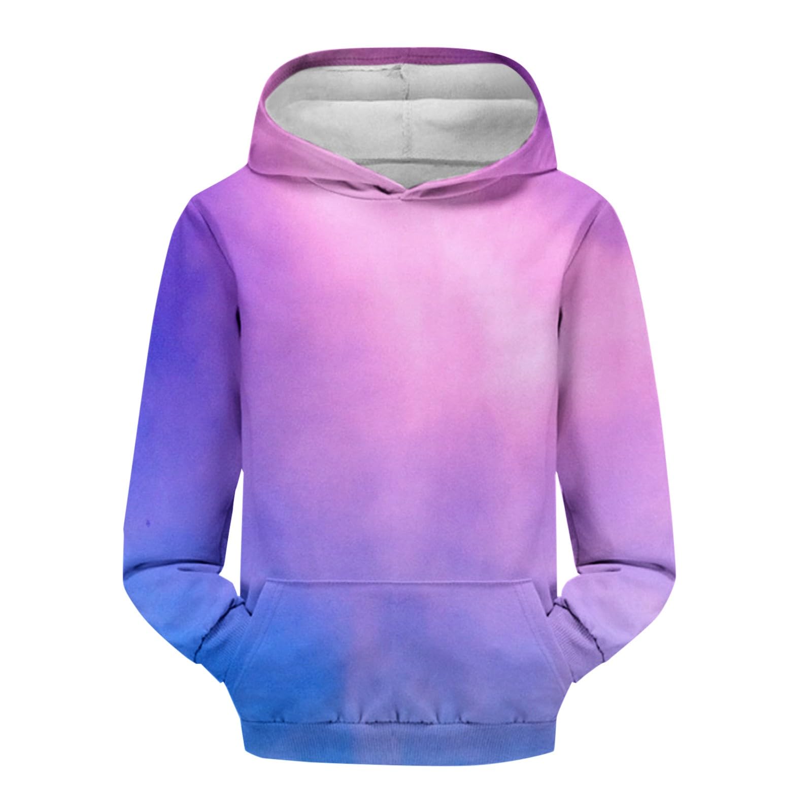 Bluzy z kapturem dla dziewcząt gradient modny sweter z kapturem Tie Dye długi rękaw okrągły dekolt bluza dzieci na co dzień moda oversize sweter