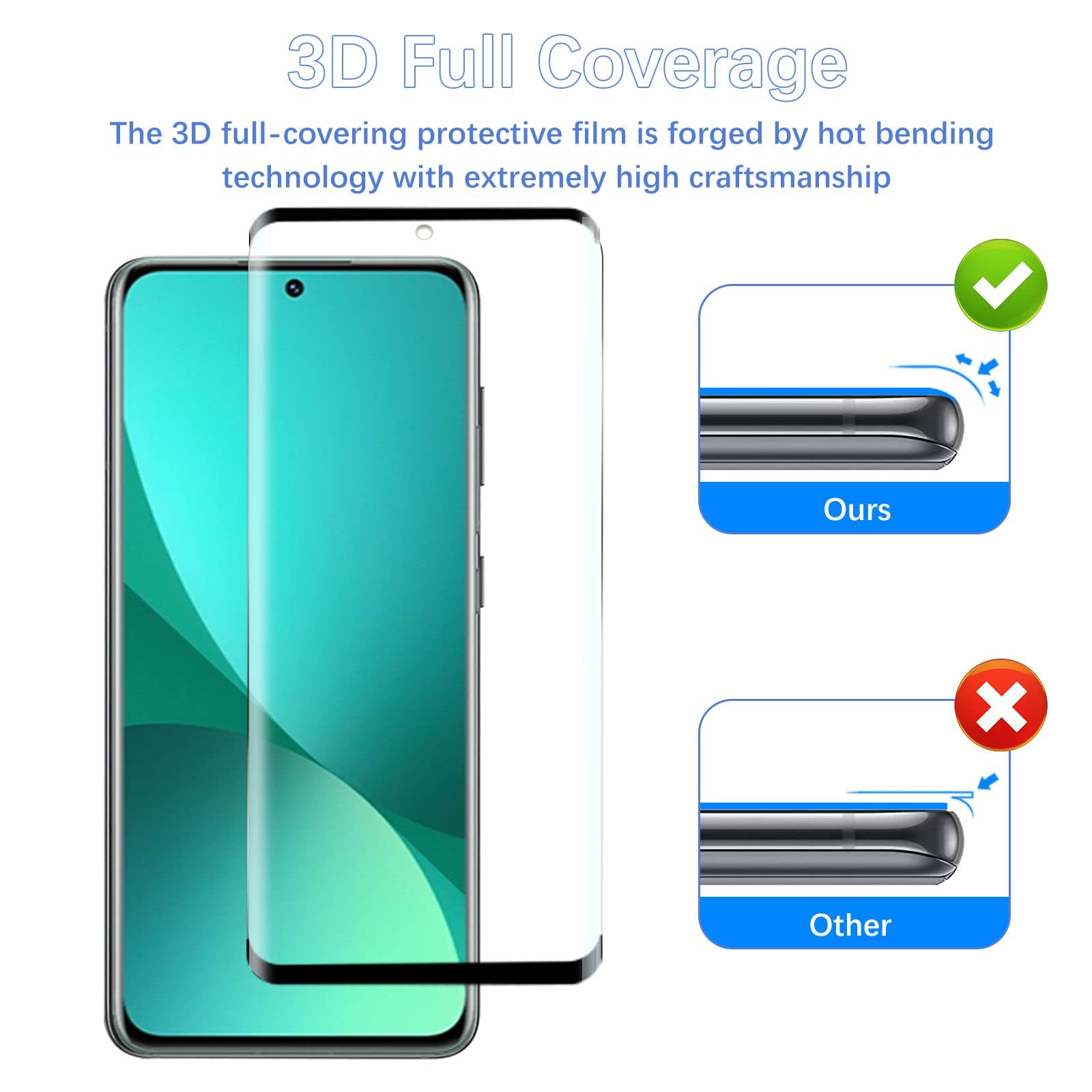 Pellicola Protettiva Nandu ZenGlass Per Xiaomi Mi6 - Vetro Flessibile 9H, Anti-impronta, Made In Germany (Copre Solo Parte Piana) - 2