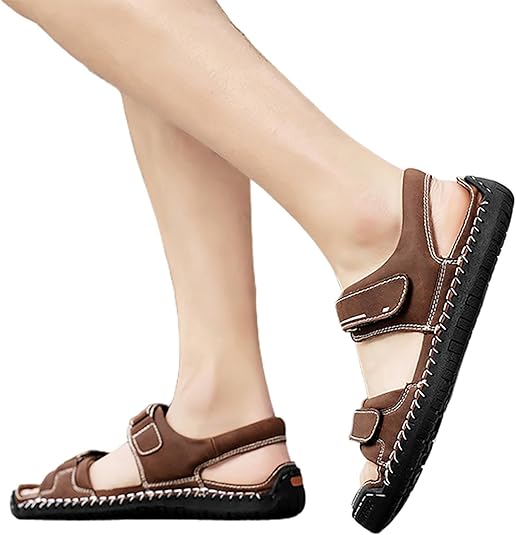 Herren Sandalen Extra Weit - Bequeme Wandersandalen Wasserfest & Atmungsaktiv