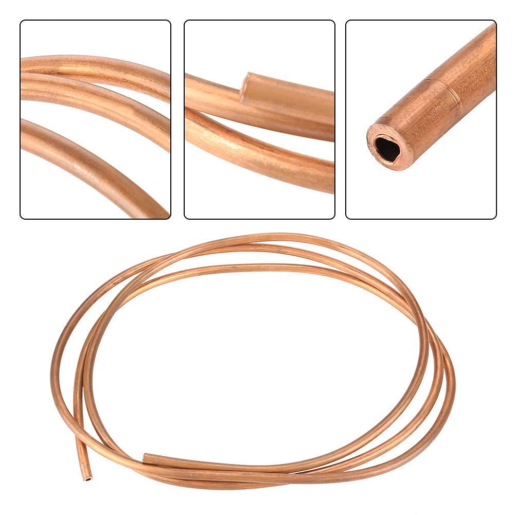 Tuyau Cuivre 6mm, Freins Tuyaux de frein OD 6mm/ID 5mm Tuyau à bobine souple pour Fabrication de Fils Câbles Brosses Boussole Instruments d'Aviation