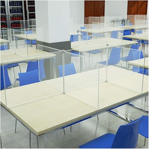 Protector de escritorio para mesas redondascuadradas 4 personas Tablas de escritorio de plástico para la escuela, aula, guardería, restaurantes,