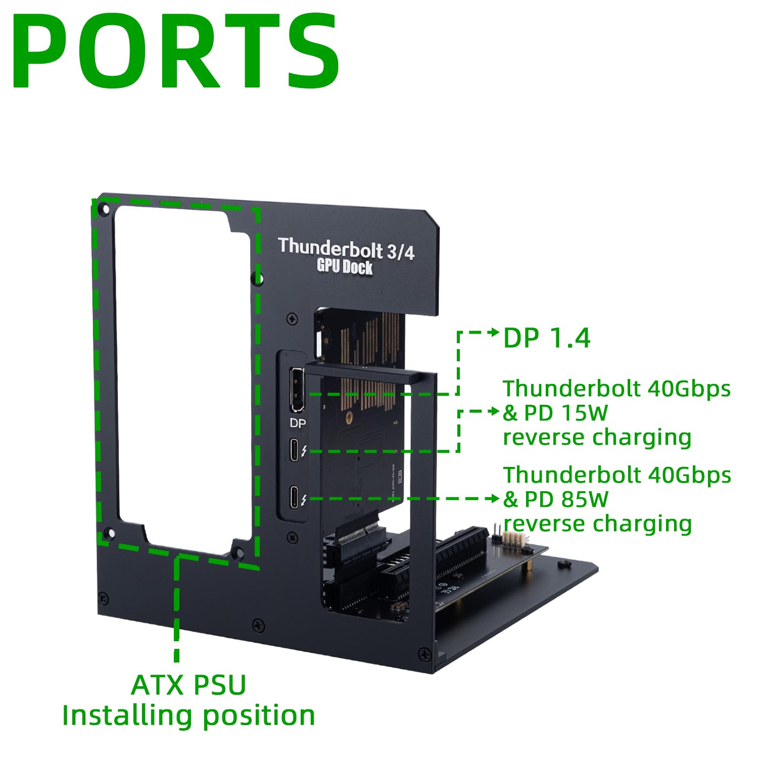 VIKINYEE eGPU Enclosure Supports Thunderbolt 3/4 USB4, Compatible