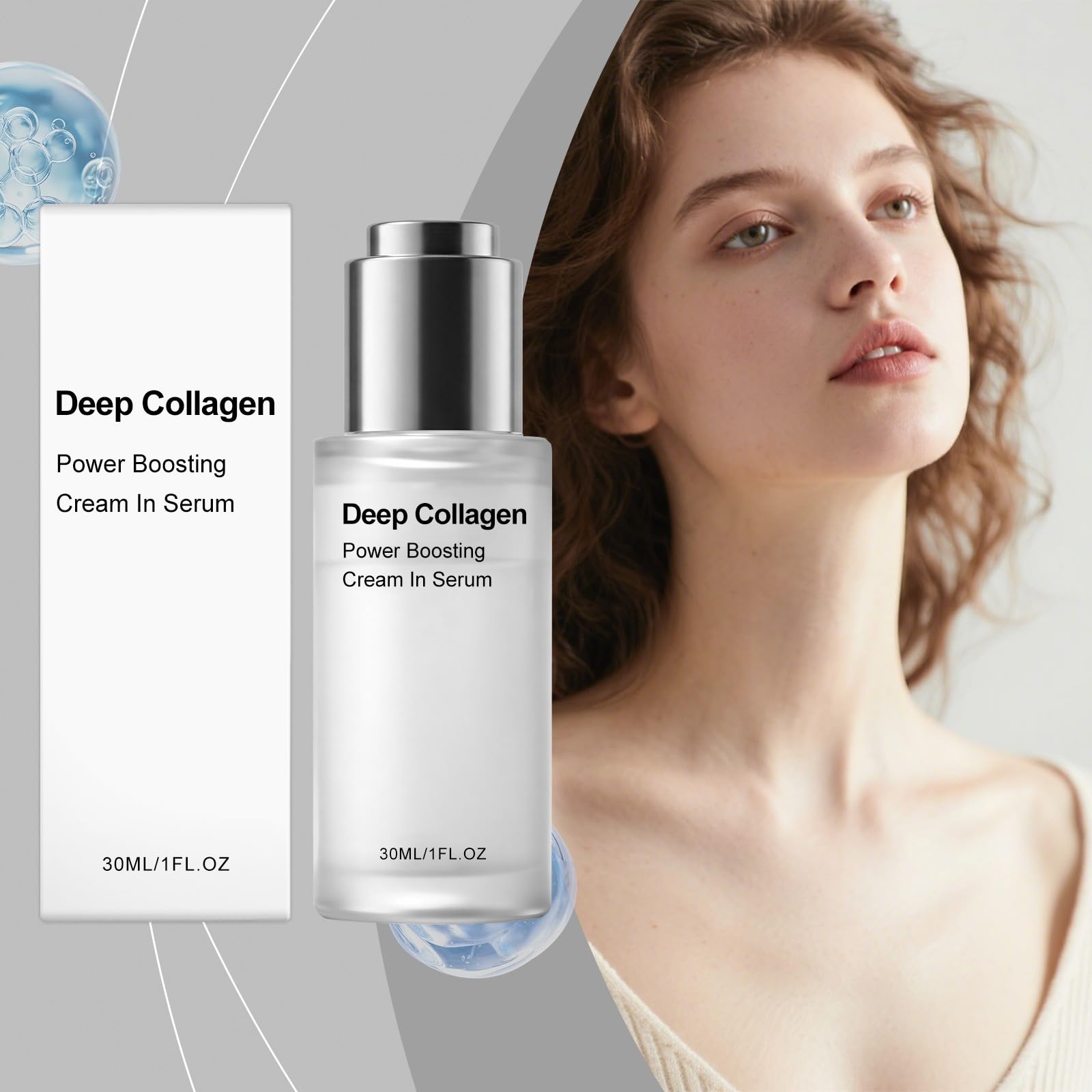 siero di collagene per il viso, levigatura delle rughe e rughe, idratazione e rassodamento della pelle, anti-rughe potente immediato, sollevamento intensivo, skincare per tutti i