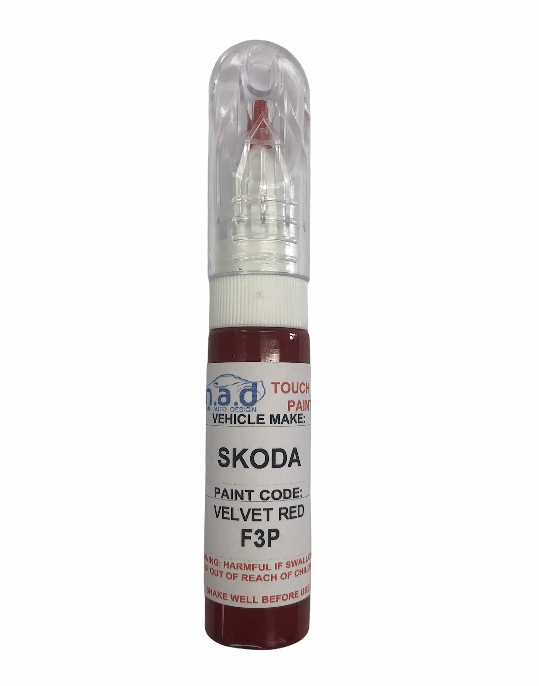 M.a.d Myldan Auto Design Just Paint Touch Up Car Paint 20Ml Pen For Skoda Velvet Red F3p Octavia Fabia Etc (Just Paint)
