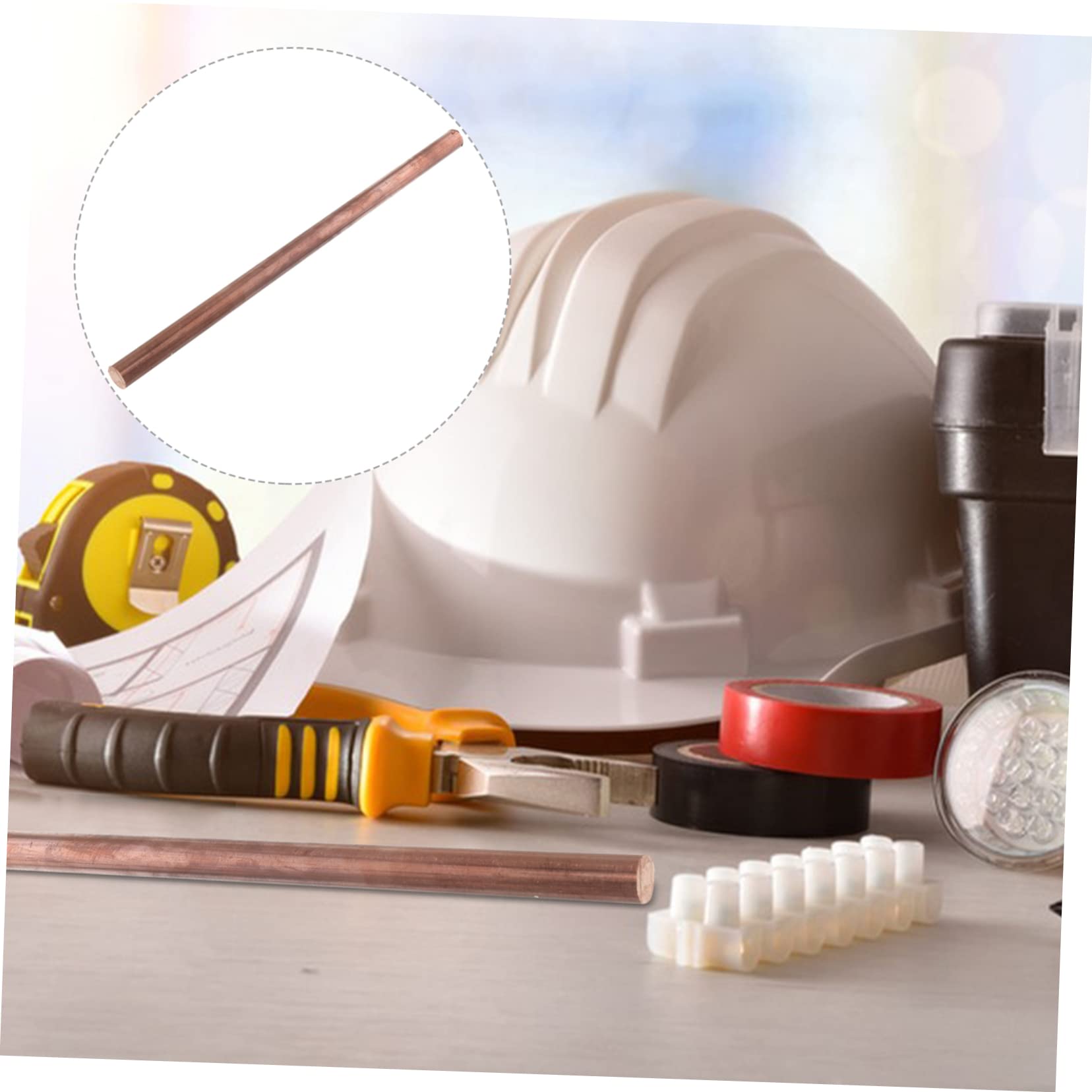 CHILDWEET Copper Rod Detect Gold Rod Divining Rod Grounding Rod Locating Dowsing Rod Metal Rods for Crafts Copper Sticks for Crafts Copper Round Rod Copper and Zinc Rods Copper Bar T2