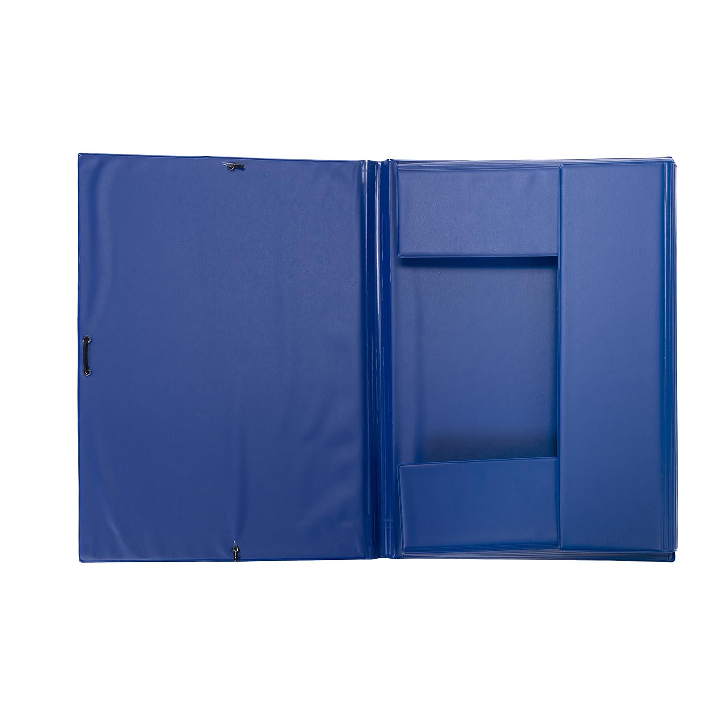 Grafoplás | Carpeta PVC | Azul | Folio Prolongado | Tres Solapas | Cierre de Gomas | Perfecta para Documentos Legales | 38x28cm