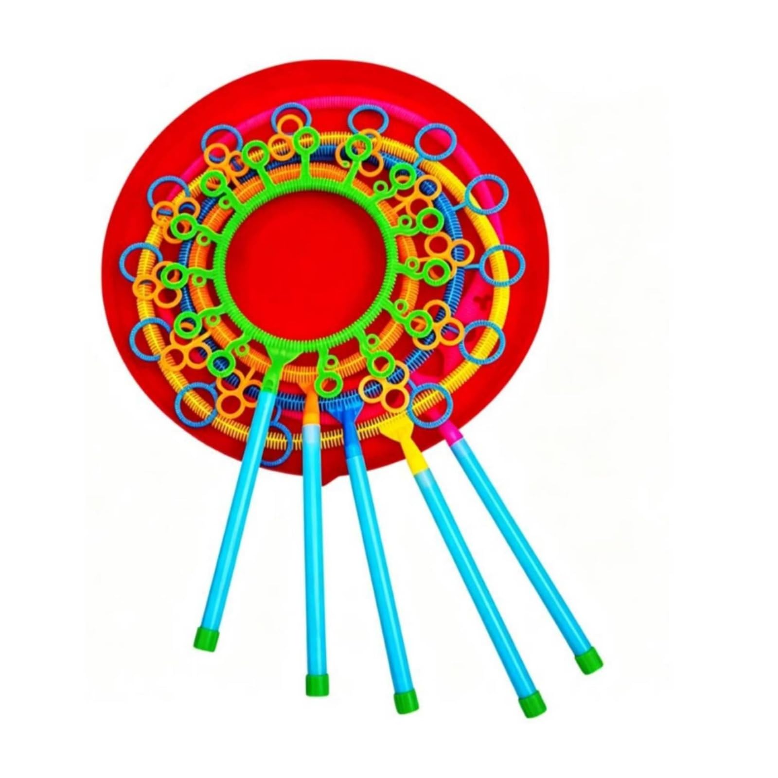 Bubble Set Bacchette Bolle Vassoio Soluzione Concentrata Set Giochi Esterni Plastica Resistente Adatto a Compleanni All’aperto Giardino Parco Cortile