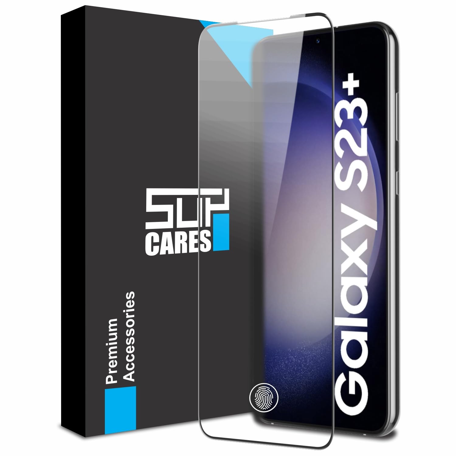SupCares Military-Grade Gorilla Tempered Glass Screen Protector for Samsung Galaxy S22 Plus and Galaxy S23 Plus (6.6 Inch) With Installation Kit | Edge to Edge Coverage | Black-picture-22