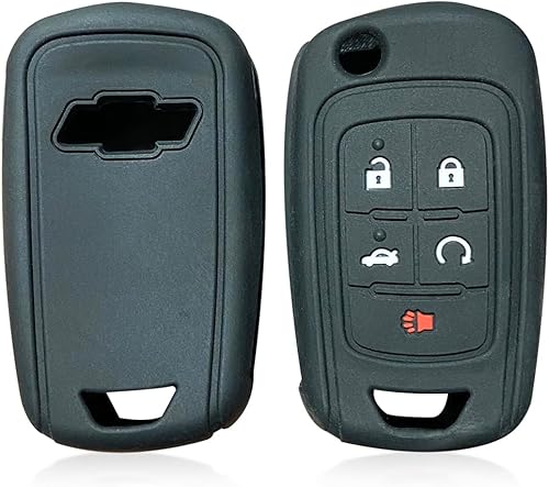 Funda protectora de silicona para llavero Chevrolet Opel Regal Cruz Trailblazer E-10 Concept Epica Captiva Camaro (negro)