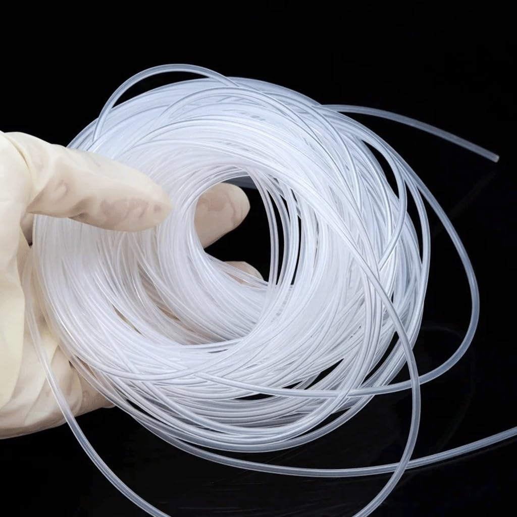 Tubo de goma de silicona flexible transparente, manguera de silicona de 10 m, varios tamaños para riego por goteo, fontanería, acuario (diámetro interior de 2,5 mm x 4 mm de diámetro exterior)