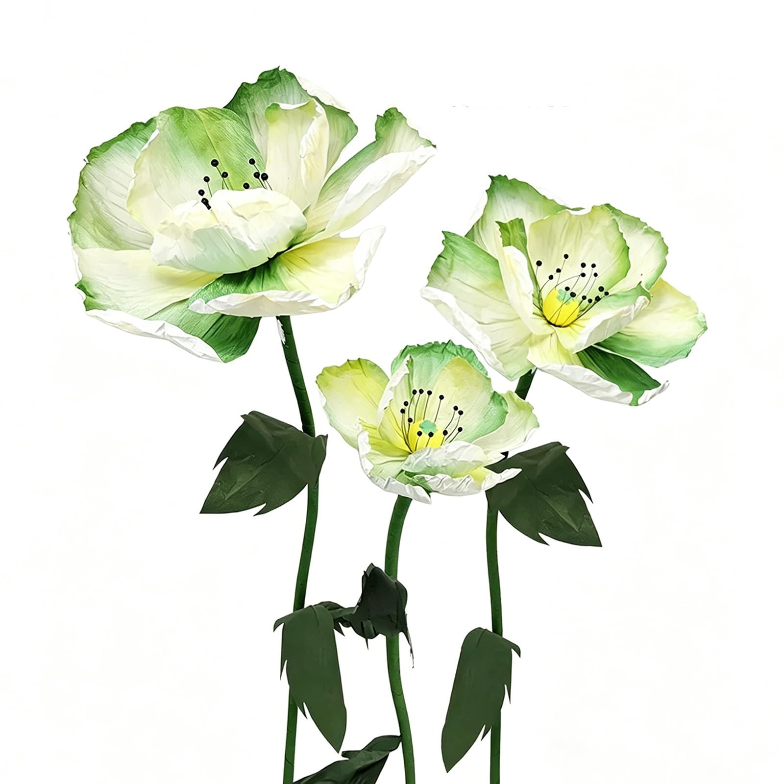 Fleurs en papier crépon géantes durables pour remplacer les fleurs naturelles coûteuses