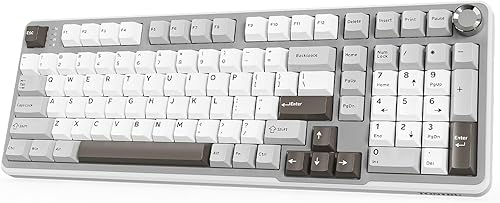 Teclado mecánico inalámbrico para juegos, conectividad trimodo (Bluetooth 5.0/2.4GHz/USB-C), intercambiable en caliente, retroiluminación RGB,