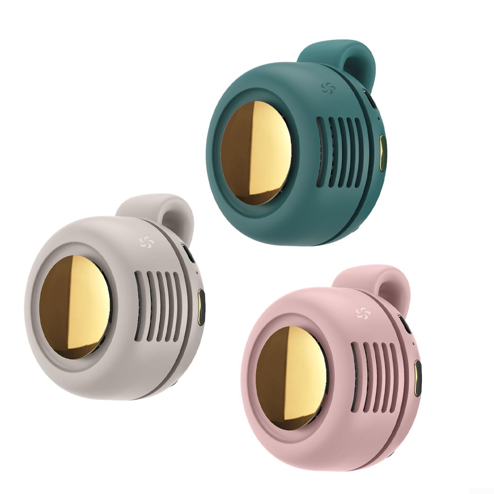 Persönlicher Ventilator unter dem Hemd, tragbarer Ventilator, persönlicher Kühlventilator, Cooler Clip-Ventilator unter dem Hemd, Kühlventilator zum Aufhängen, tragbarer Taillen-Clip, Grün